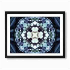 Modern Abstraction Pattern Blue Ball Art Print