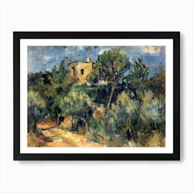 Village Haven Painting Inspired By Paul Cezanne Art Print