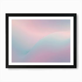 Abstract Background With A Soft Gradient In Pastel Pink And Blue Hues, Creating A Dreamy And Ethereal Atmosphere Art Print