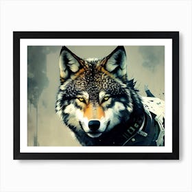 Futuristic Wolf Art Print