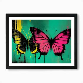 Butterflies In The Rain 4 Art Print