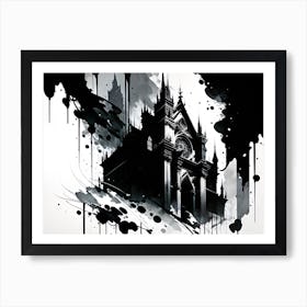 Black And White Painting 14 Art Print