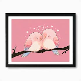 Birds On A Branch Art Print