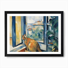 Cat By The Window 3 Art Print