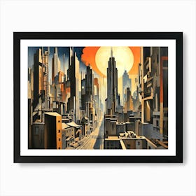 Futuristic Cityscape Art Print