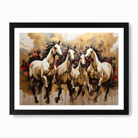 Horses Running 1 Art Print