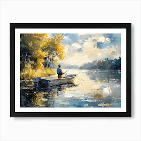 Fishing At The River 4 Art Print