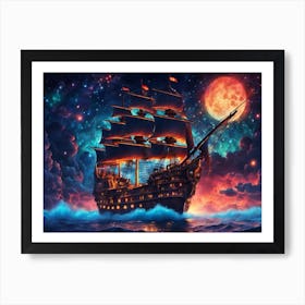 Ship In The Night Sky 1 Poster