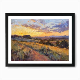 Western Sunset Landscapes Wyoming 1 Art Print