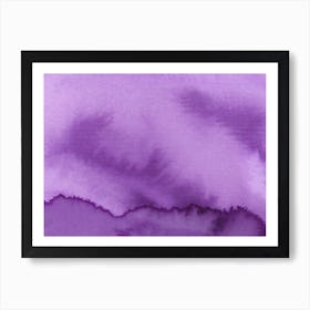 watercolor washes painting art abstract contemporary minimal minimalist emerald purple magenta office hotel living room 5 Art Print