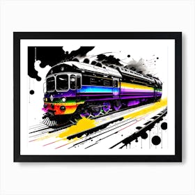 Train On The Tracks Art Print