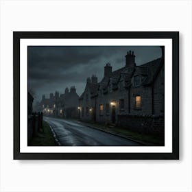 Dark Night In The Village Art Print