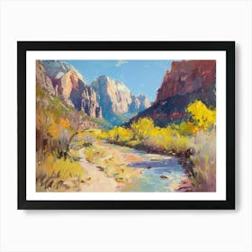 Western Landscapes Zion National Park Utah 3 Art Print