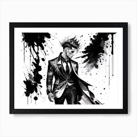 Black And White Portrait Art Print