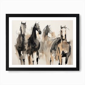 Vintage Horse Sketch Art Print