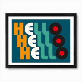 Hello Pattern Art Print