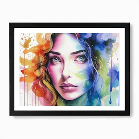 Woman'S Face 15 Art Print