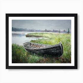 Boat By The Water Art Print