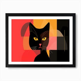 Abstract Cat 7 Art Print