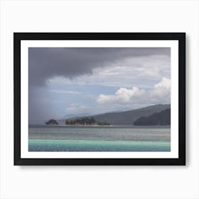 Storm Clouds Over A Tropical Island Art Print