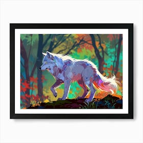 Wolf In The Forest Art Print