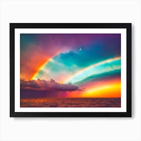 Rainbow Candy Clouds 4 Art Print
