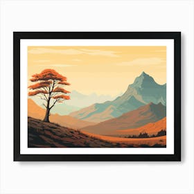 Landscape With Tree 2 Art Print