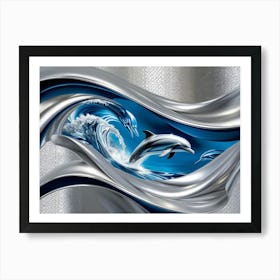 Dolphins In The Sea Art Print