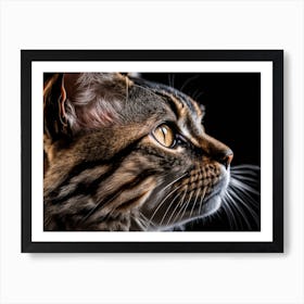 Portrait Of A Tabby Cat Art Print