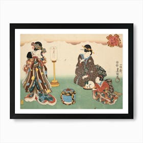 Evening Snow (Bo Setsu), From The Series, Eight Figural Views (Sugata Hakkei) By Utagawa Kunisada Art Print