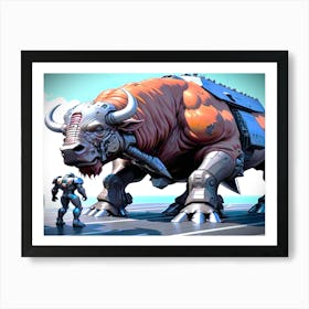 American Buffalo Cyborg Art Print