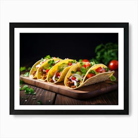 Tacos On A Wooden Board 8 Art Print