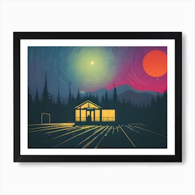 Cabin In The Woods Art Print