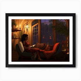 Reading Time Art Print