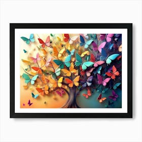 Butterfly Tree 17 Art Print