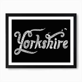 Yorkshire Typographic Art Print