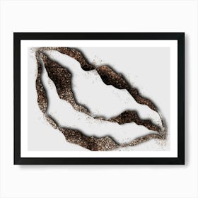 Glittery Abstract Shape Art Print