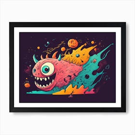 Halloween Colorful Monster 07 Art Print