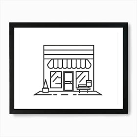 Shop Sign Vector Illustration 1 Art Print