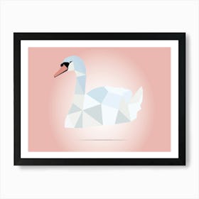 Swan Low Poly Art Art Print