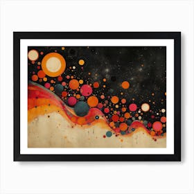 Analog Fusion: A Tapestry of Mixed Media Masterpieces Abstract Painting Art Print