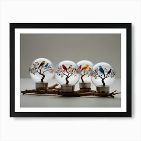 Birds In A Tree Art Print