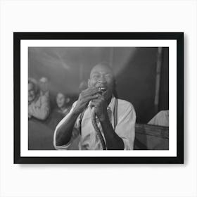 Man Biting Snake At Sideshow, State Fair, Donaldsonville, Louisiana By Russell Lee Affiche