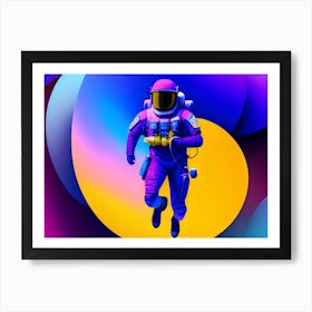 Astronaut under the space with beautiful background Art Print