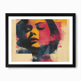 RetroRiso Revival: Embracing Analog Charm in Modern Design:Woman'S Face Art Print