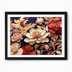 Chinese Paper Flowers Art Print