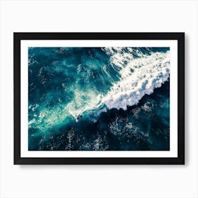 Surfer Catching Dramatic Wave Art Print