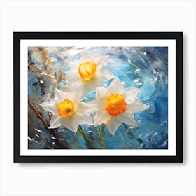 Daffodils In Water 2 Art Print