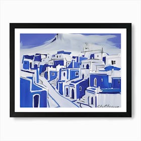 Blue Village chefchaouen morocco Art Print
