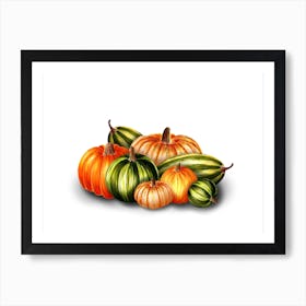 Colorful Pumpkins Art Print